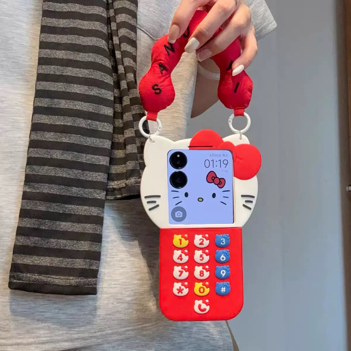 3D Hello Kitty Handheld Phone Case for Android