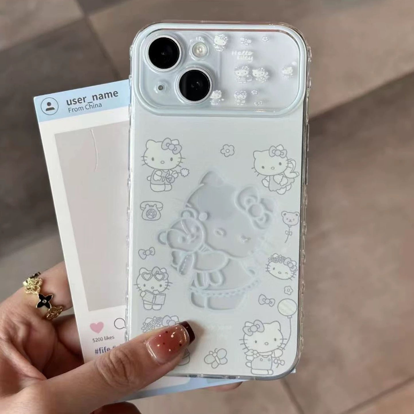 Cut-out Hello Kitty phone case