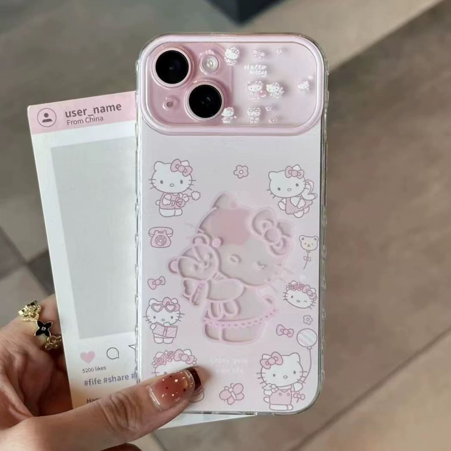 Cut-out Hello Kitty phone case