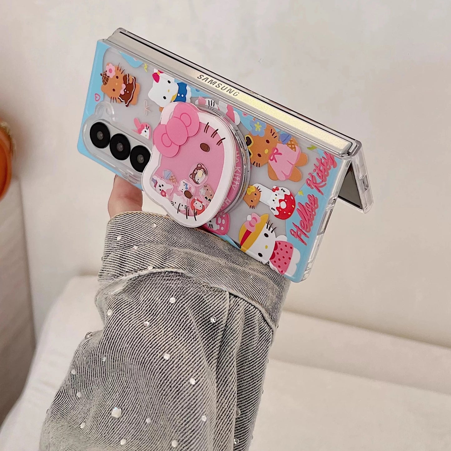 Samsung Magnetic Foldable Hello Kitty Kickstand Phone Case