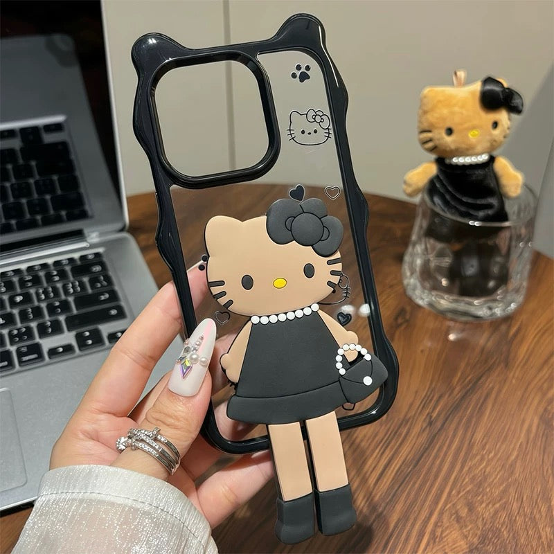 Wavy Hello Kitty Phone Case with Stand
