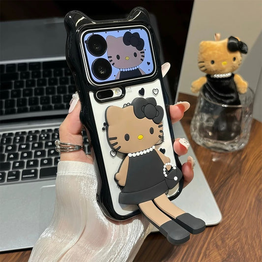Wavy Hello Kitty Phone Case with Stand