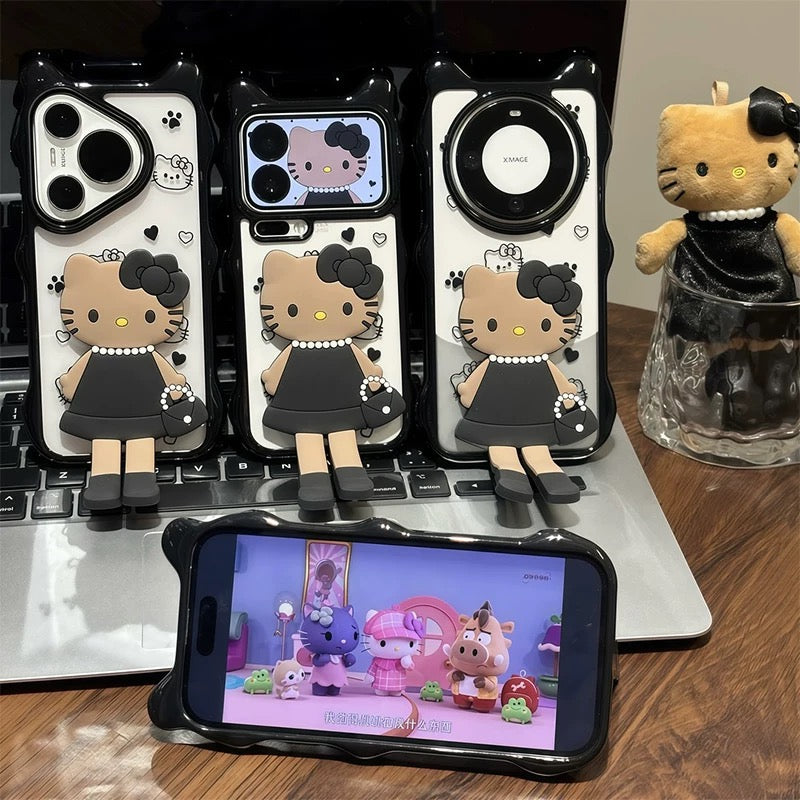 Wavy Hello Kitty Phone Case with Stand