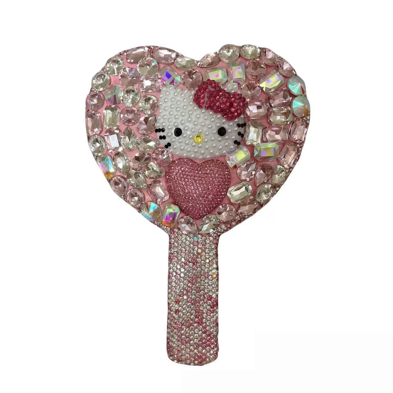 Full-Rhinestone Handheld Makeup Mirror – A Girly Birthday Gift for Best Friends