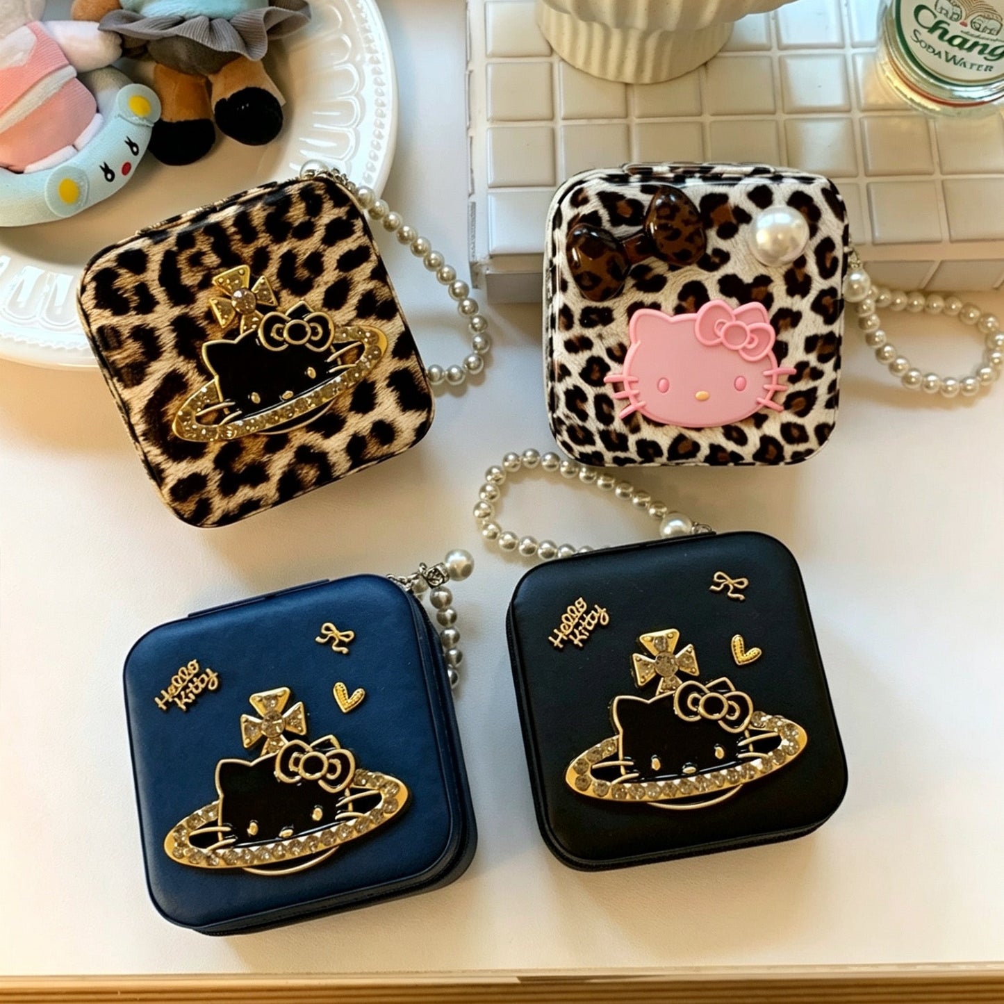 Leopard-print Hello Kitty jewelry box