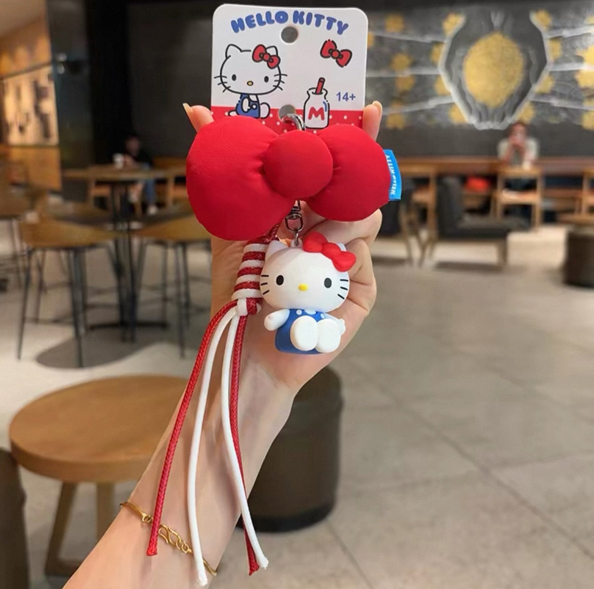 Hello Kitty keychain charm