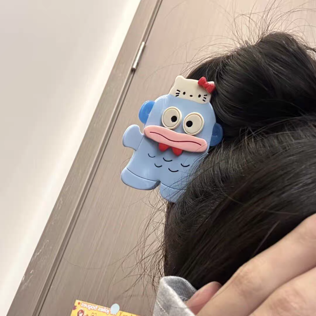 Hello Kitty, Clownfish, and My Melody hair clips