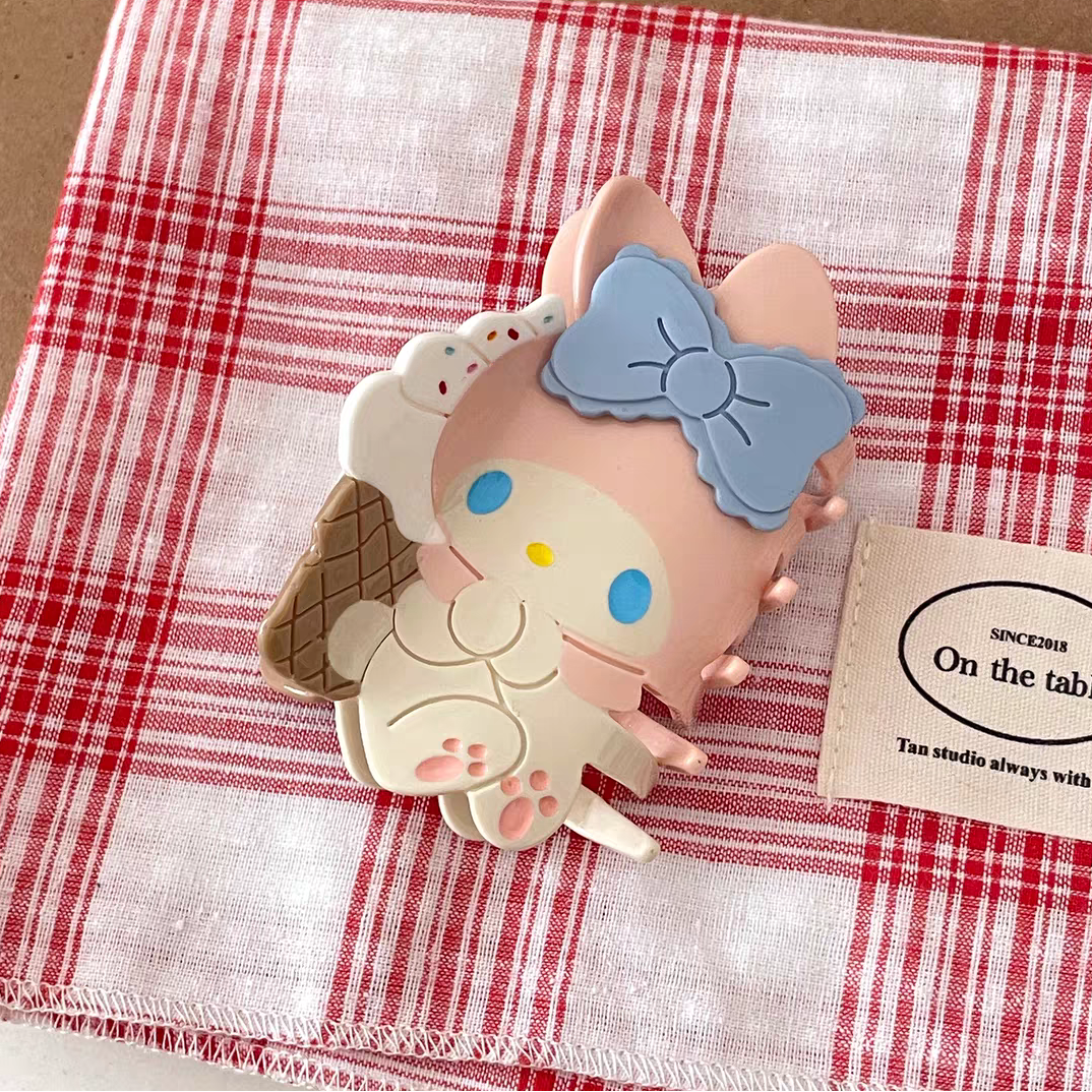 Hello Kitty, Clownfish, and My Melody hair clips