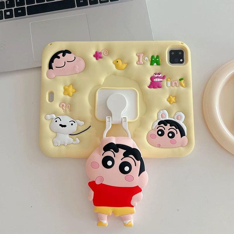 3D Crayon Shin-chan iPad Case with Pencil Slot