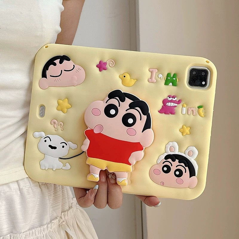 3D Crayon Shin-chan iPad Case with Pencil Slot