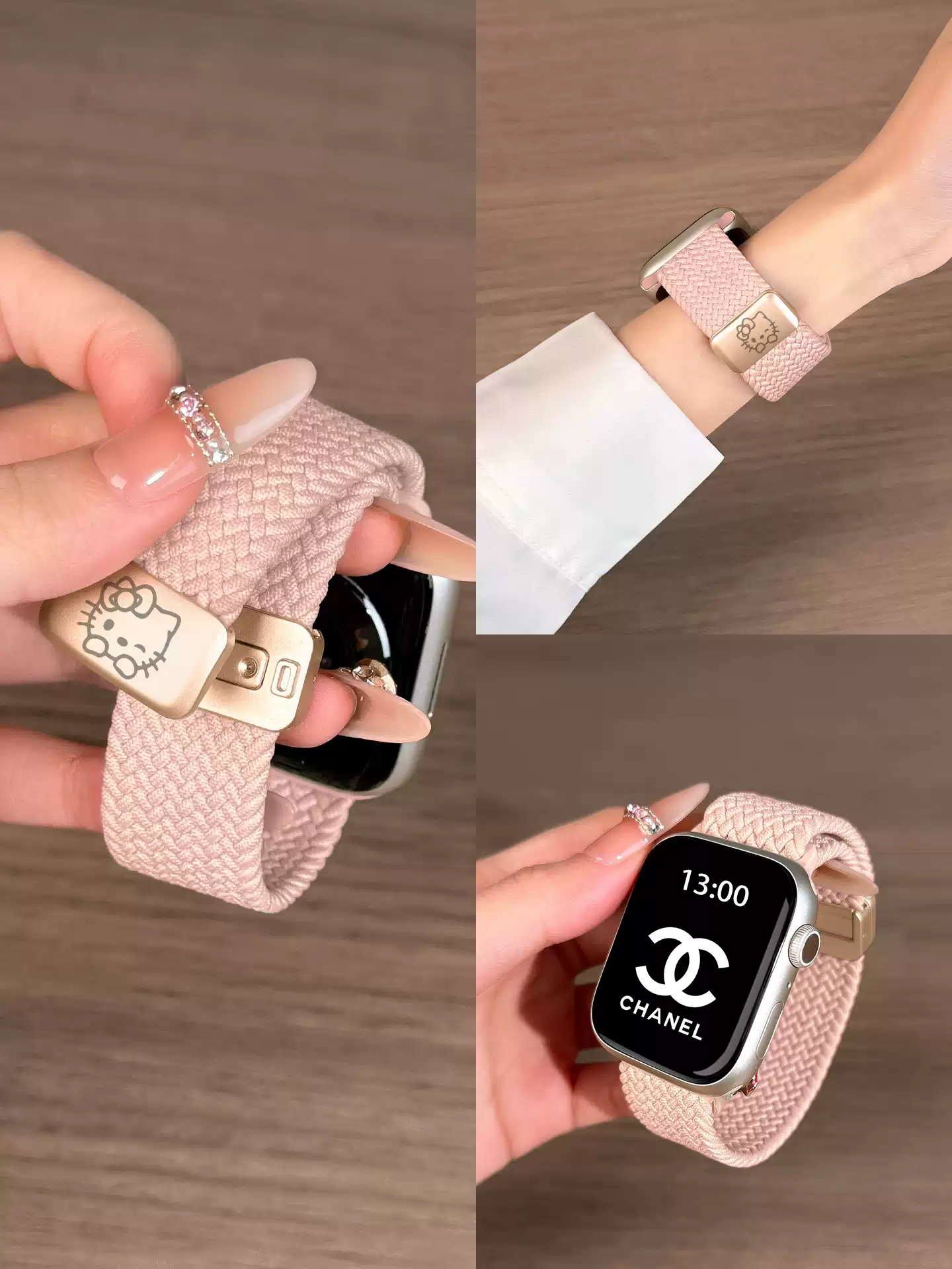 Kitty Nylon Woven Apple Watch Band