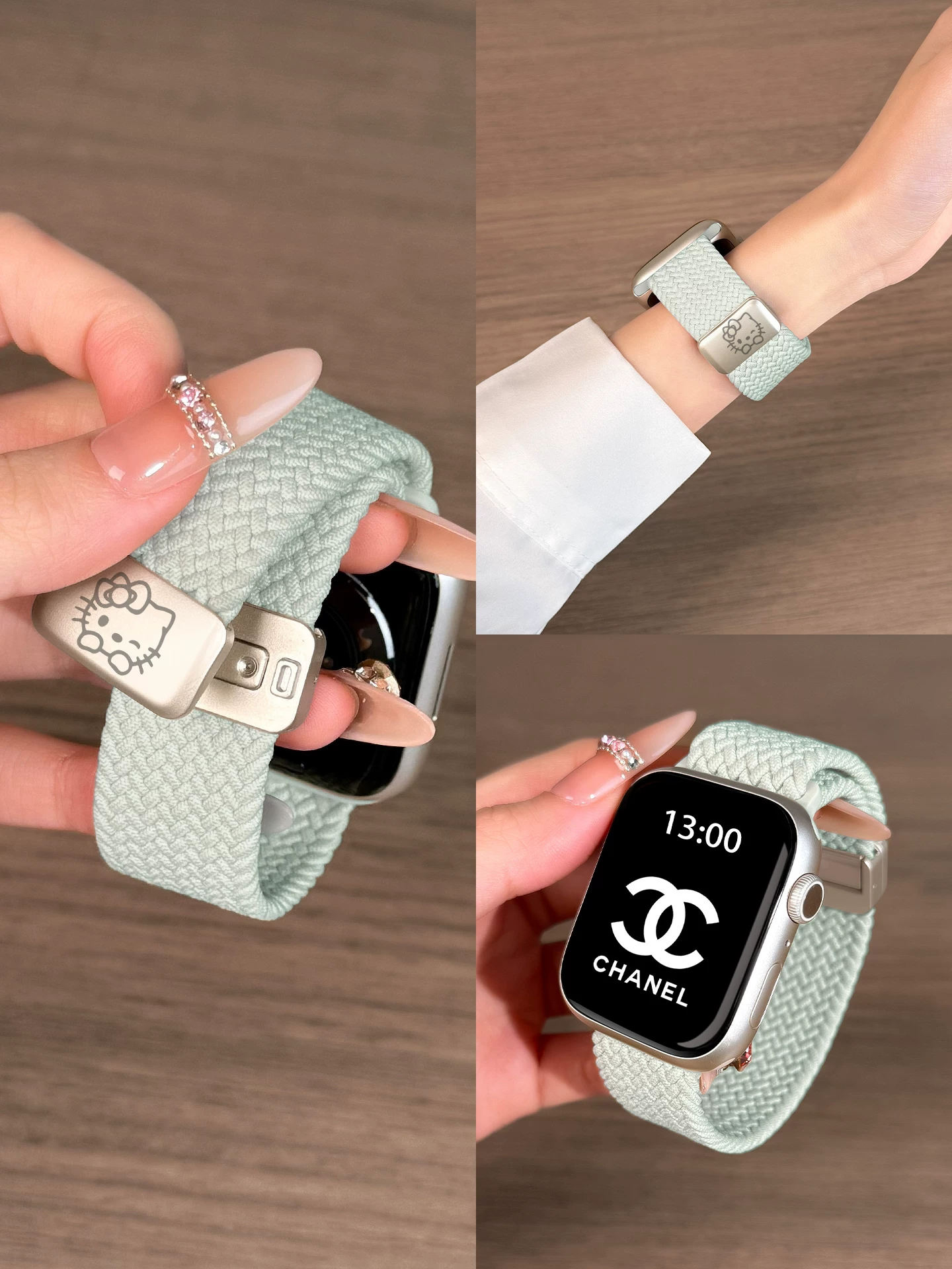 Kitty Nylon Woven Apple Watch Band