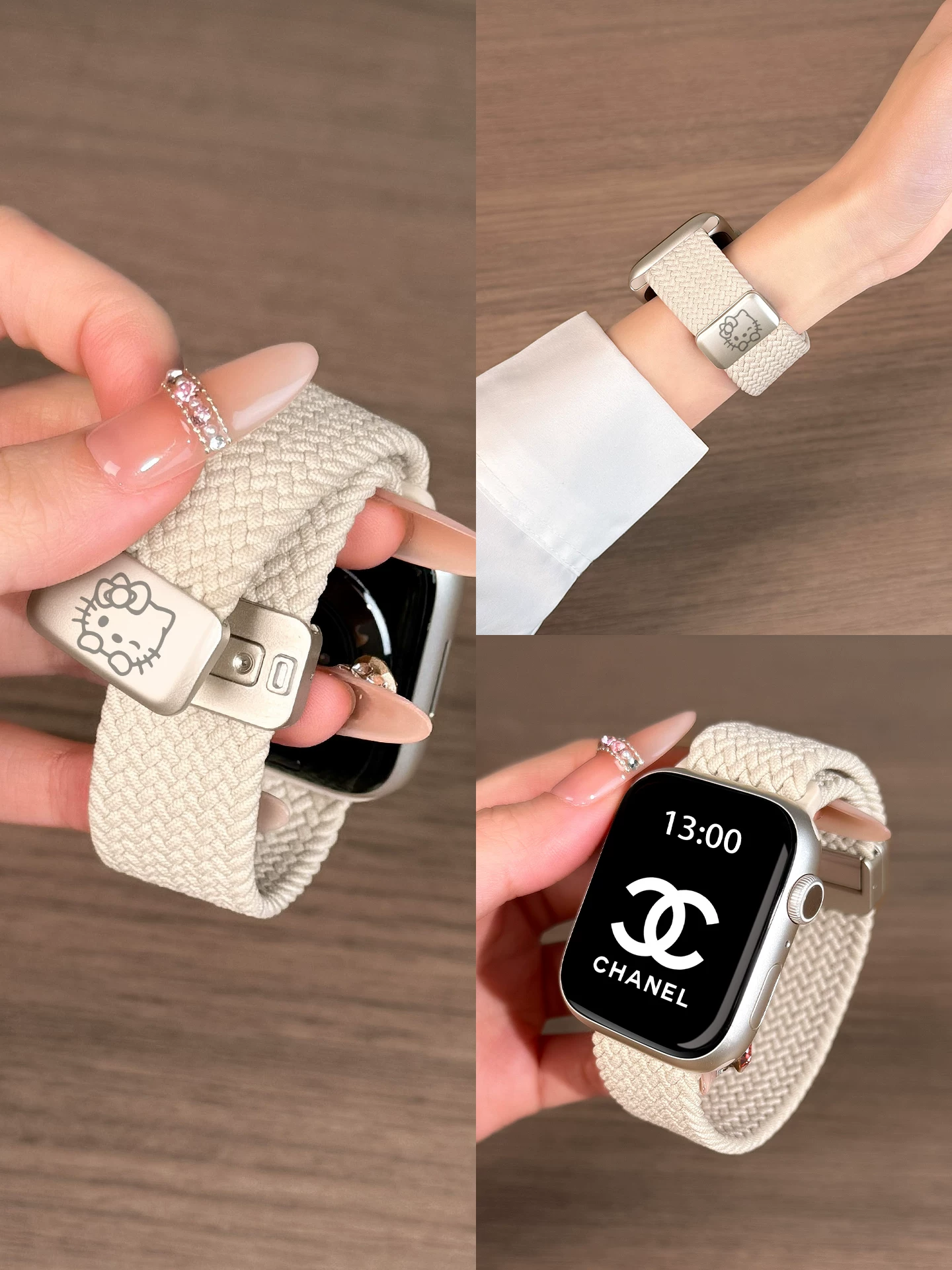 Kitty Nylon Woven Apple Watch Band