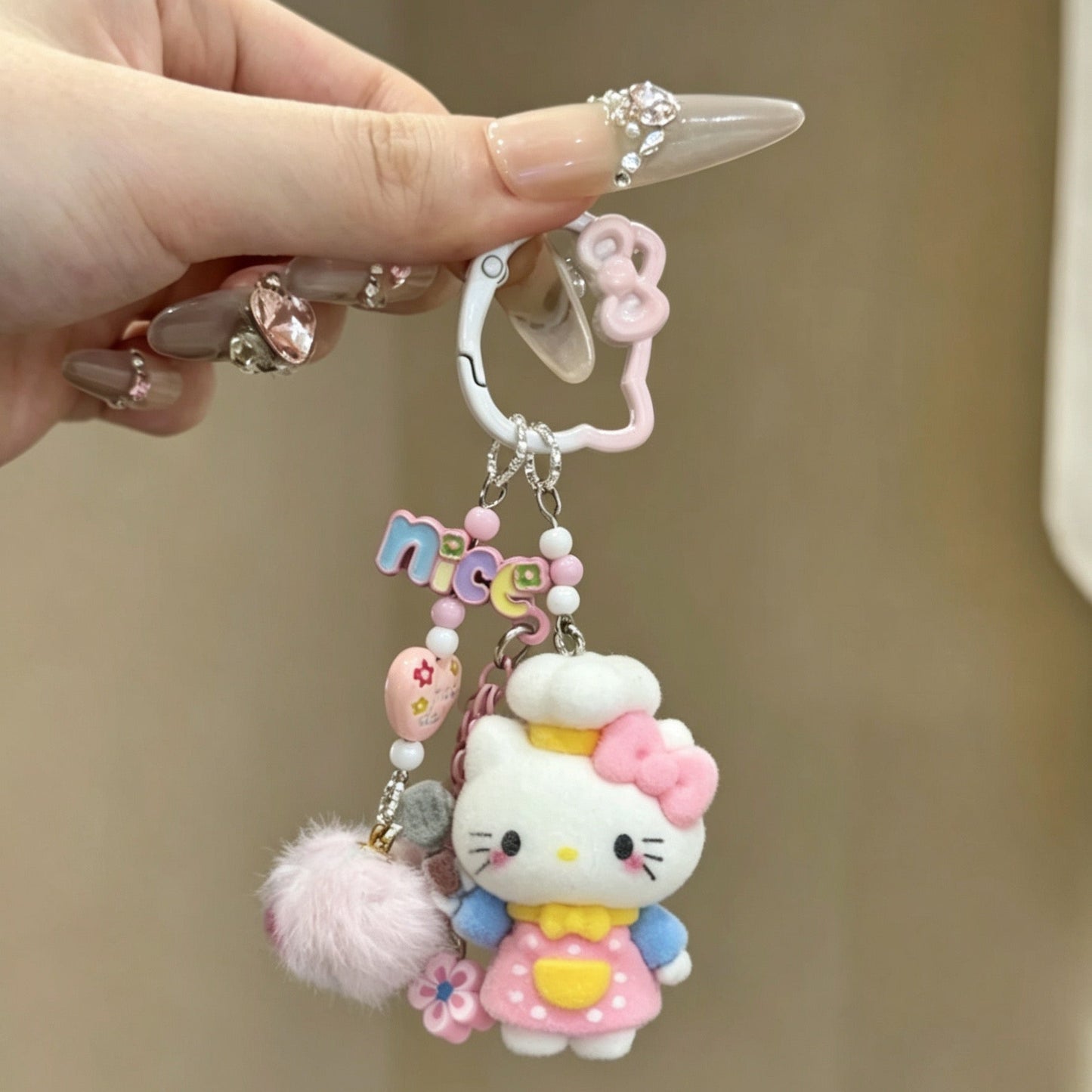 Cute Hello Kitty Pendant Keychain