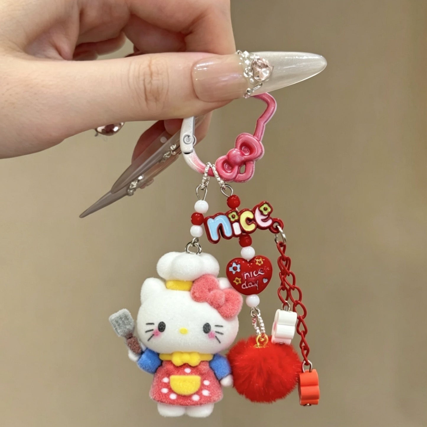 Cute Hello Kitty Pendant Keychain