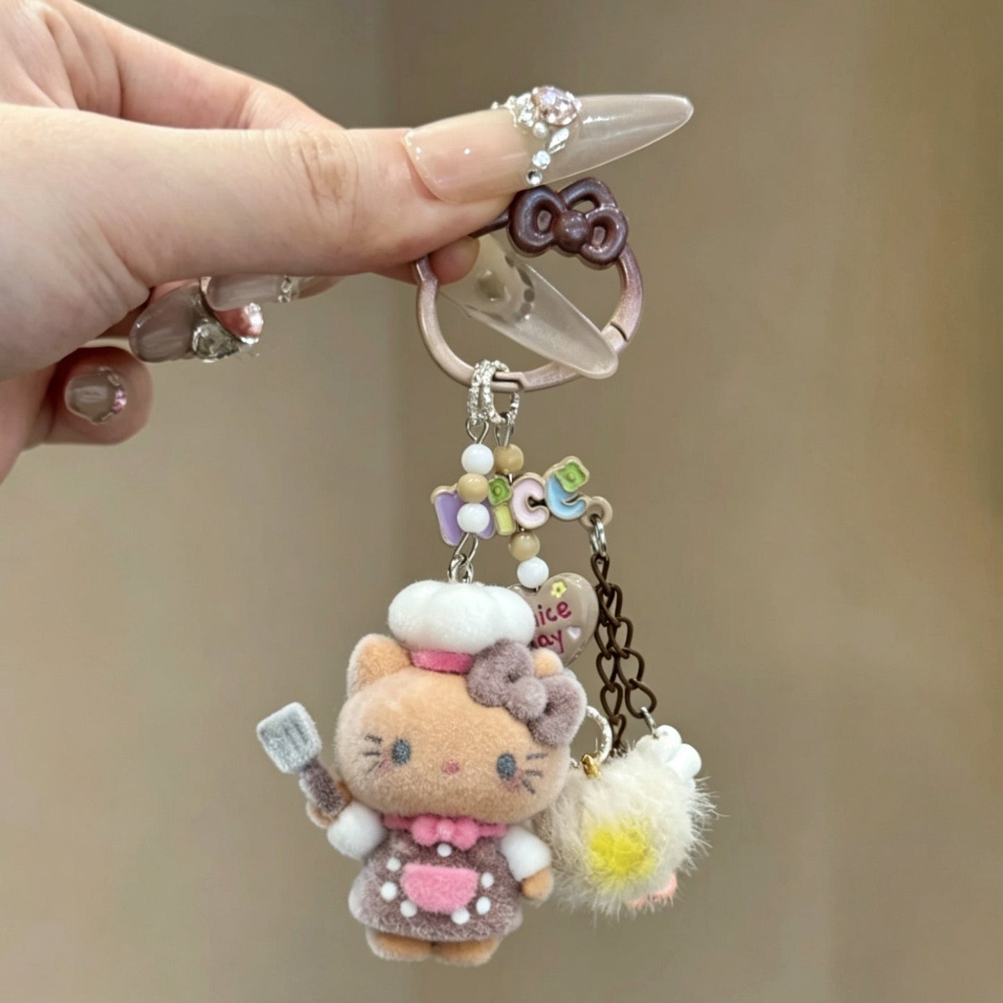Cute Hello Kitty Pendant Keychain