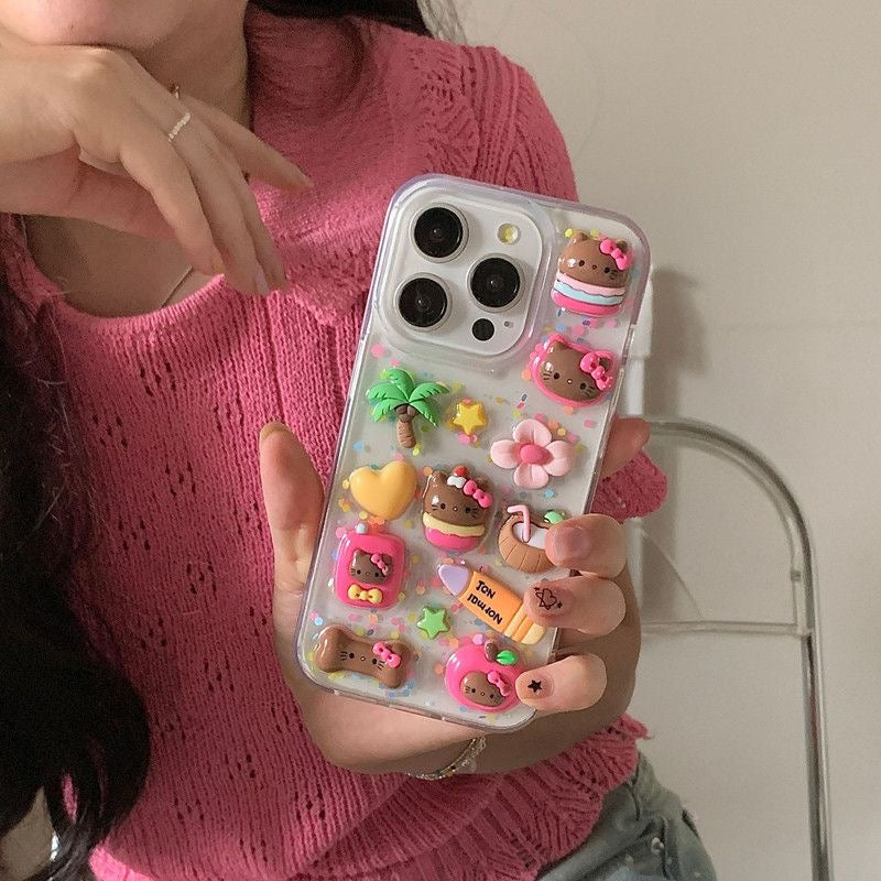 Samsung Black Leather Hello Kitty Phone Case