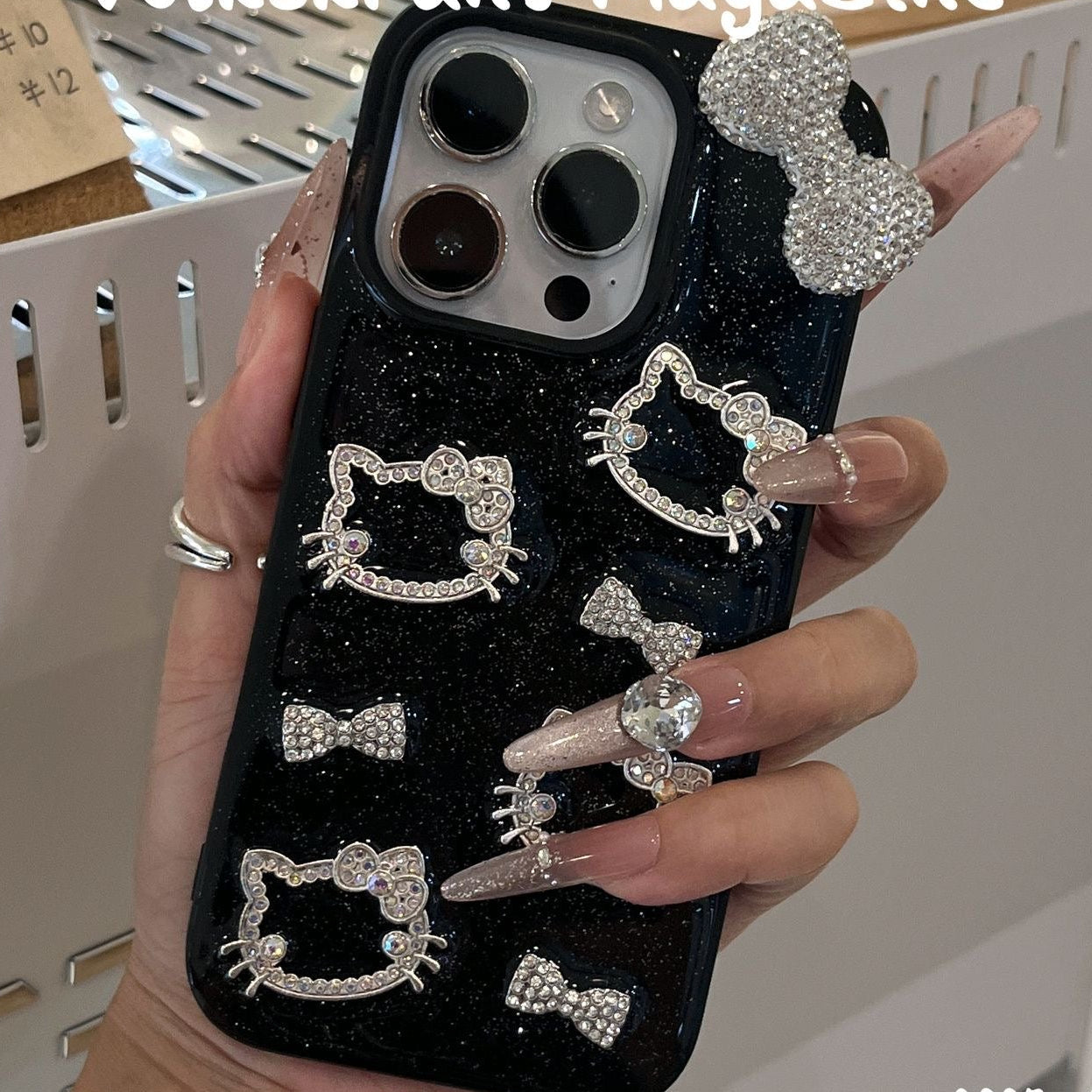 Samsung Sparkling Bow Hello Kitty Phone Case