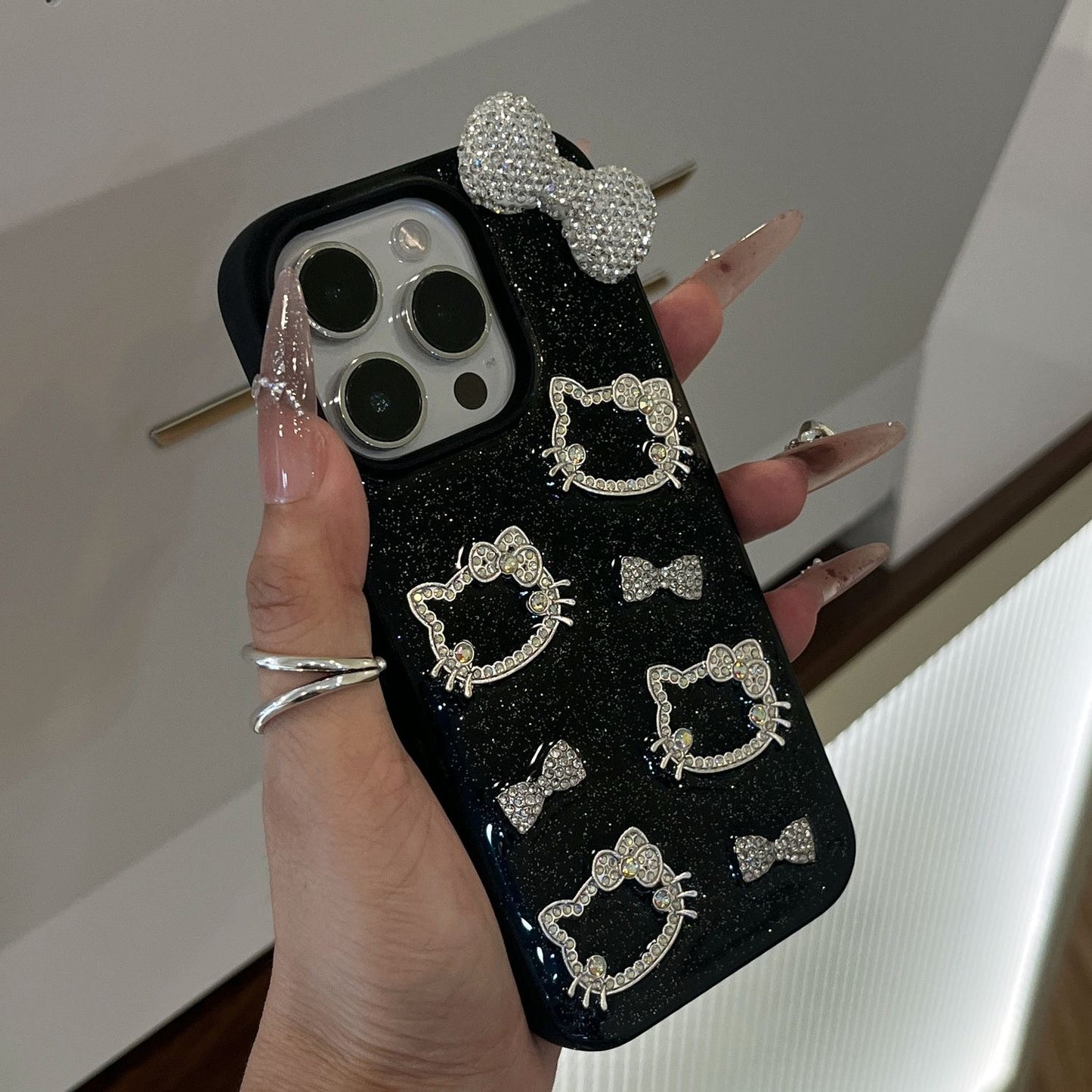 Samsung Sparkling Bow Hello Kitty Phone Case