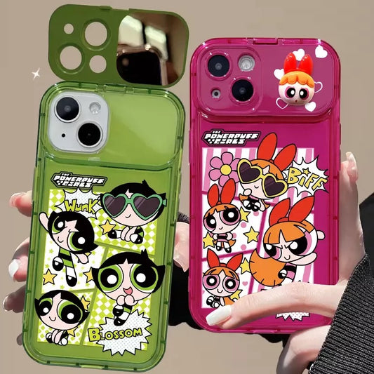 The Powerpuff Girls Flip-Top Mirror with Figurine Embellishment and Pendant