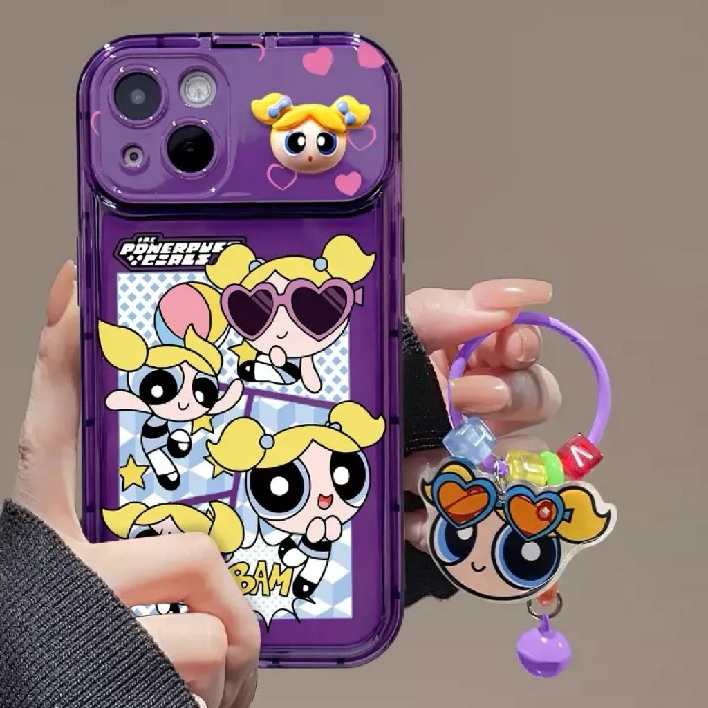 The Powerpuff Girls Flip-Top Mirror with Figurine Embellishment and Pendant