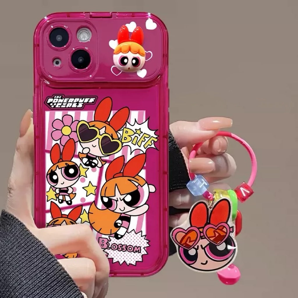 The Powerpuff Girls Flip-Top Mirror with Figurine Embellishment and Pendant