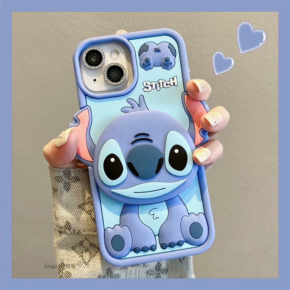 Stitch Flip-Mirror Stand Phone Case