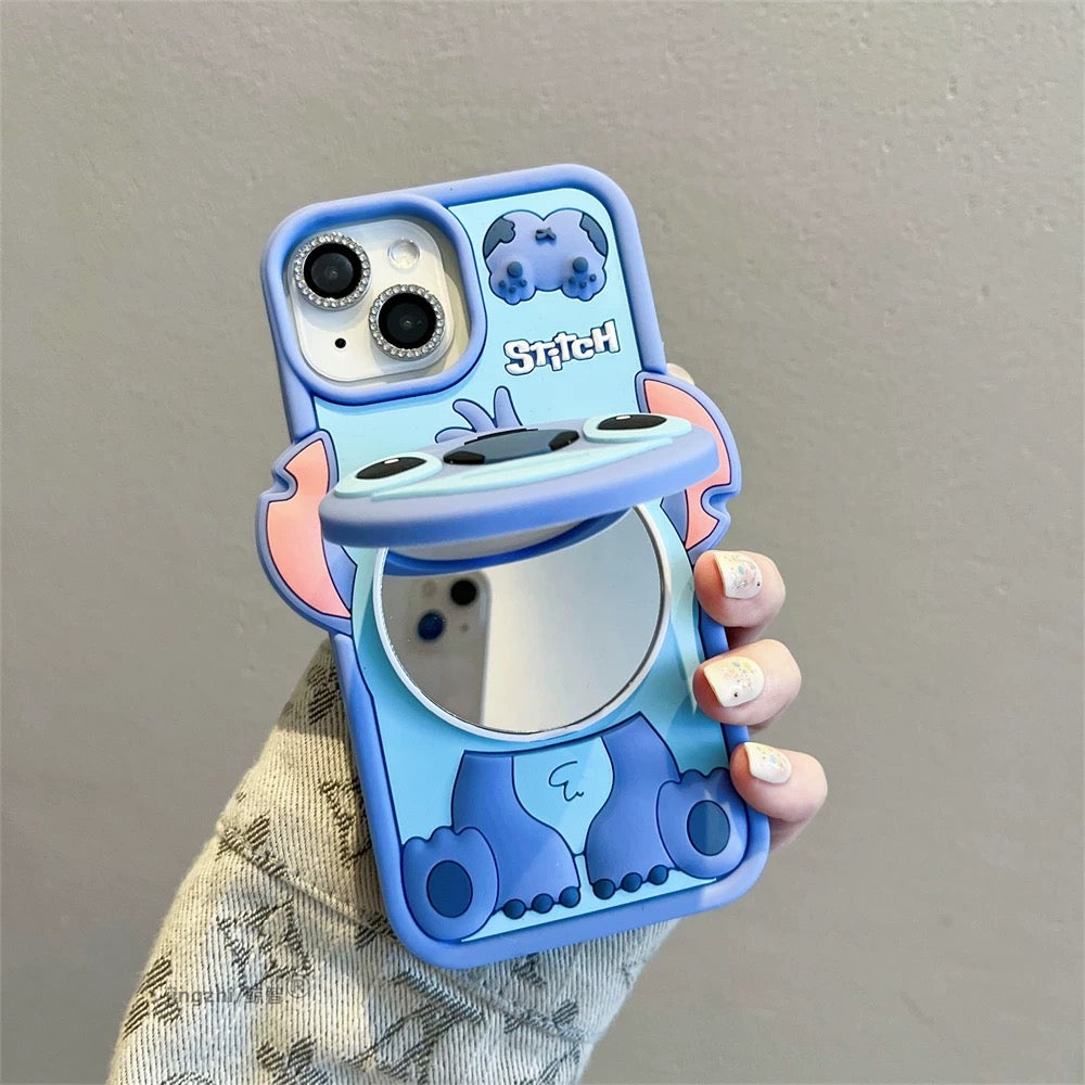 Stitch Flip-Mirror Stand Phone Case