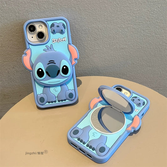Stitch Flip-Mirror Stand Phone Case