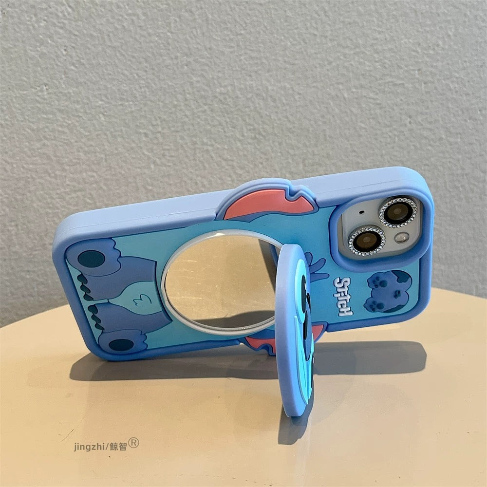 Stitch Flip-Mirror Stand Phone Case