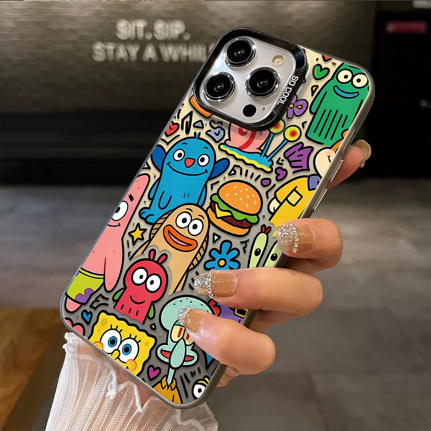 A screen full of SpongeBob phone cases