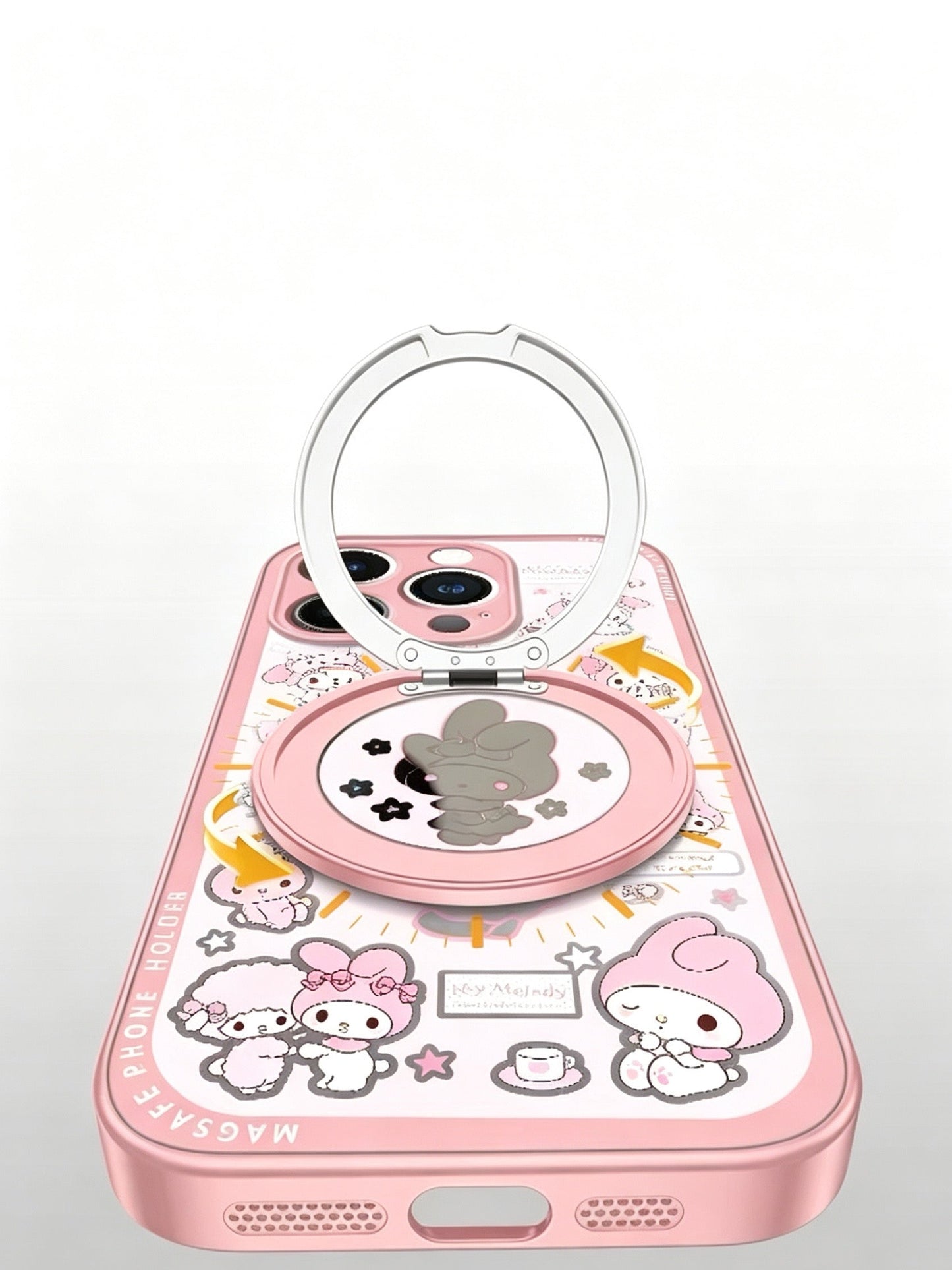 My Melody 360° Magnetic Stand & Pearl Bracelet Phone Case