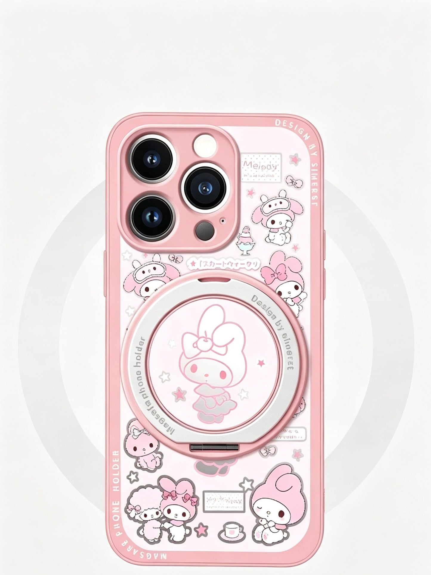My Melody 360° Magnetic Stand & Pearl Bracelet Phone Case