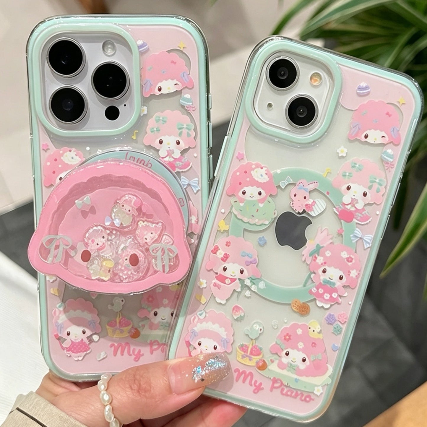 Magnetic Phone Case with Kickstand and Raised-Lip Full-Lens Protection