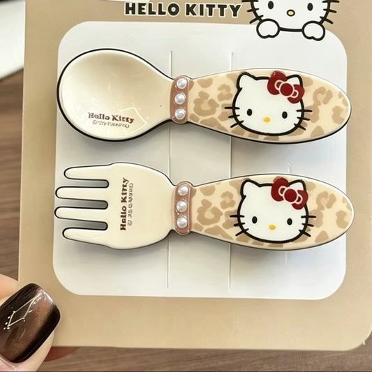 Hello Kitty spoon hair clip