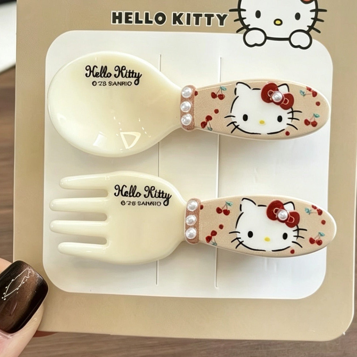 Hello Kitty spoon hair clip