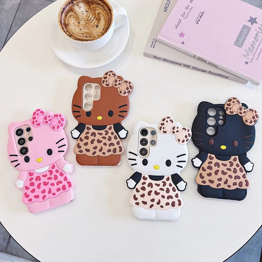 Trendy Leopard-Print Hello Kitty Phone Case