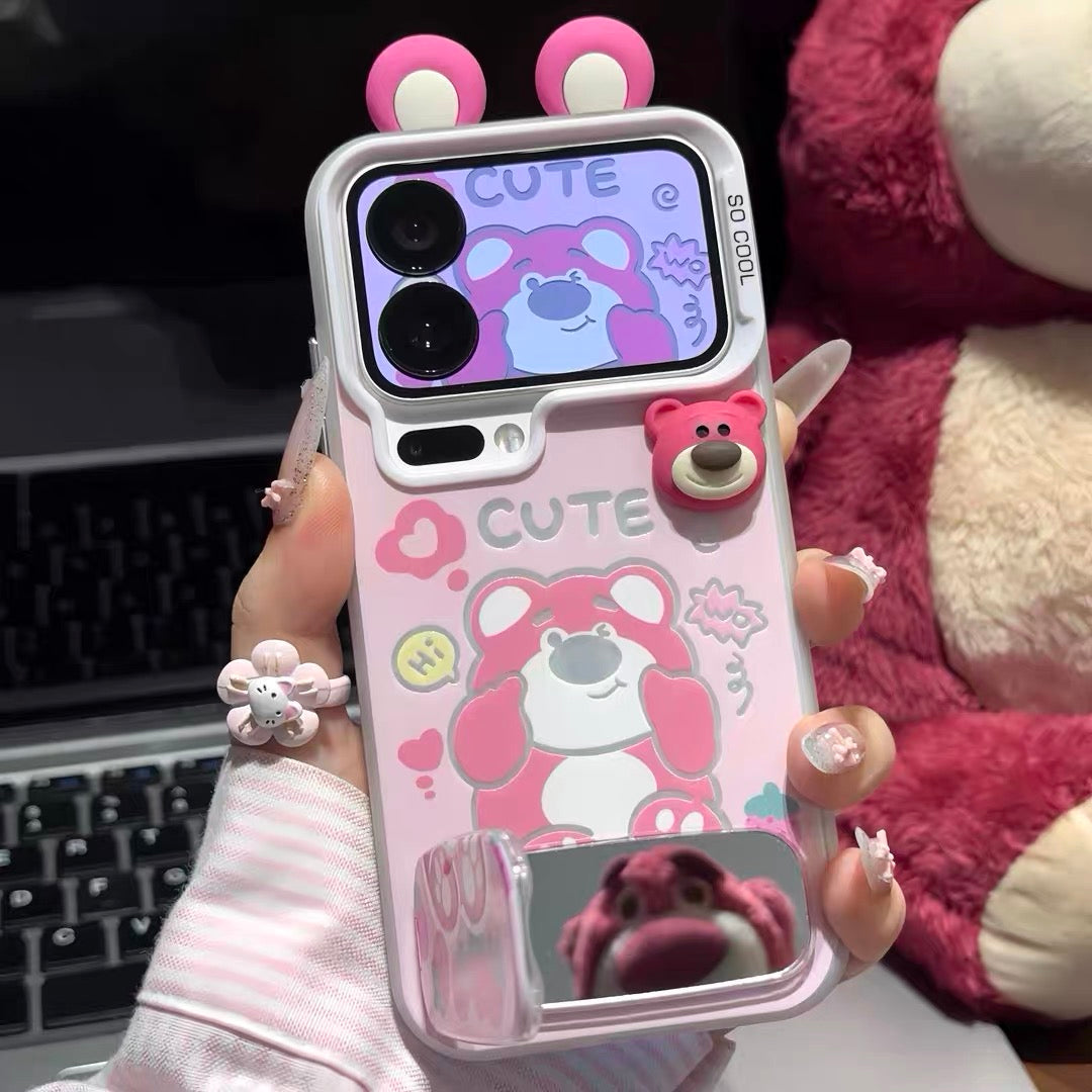 Lotso and Winnie the Pooh Mirror Stand Phone Case