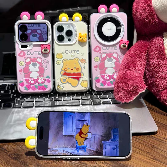 Lotso and Winnie the Pooh Mirror Stand Phone Case
