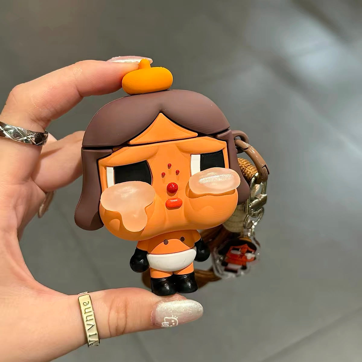 Cute Brown-Skinned Crying Doll AirPods Case