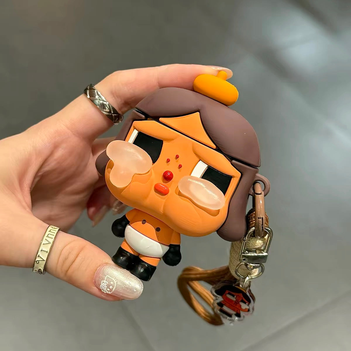 Cute Brown-Skinned Crying Doll AirPods Case