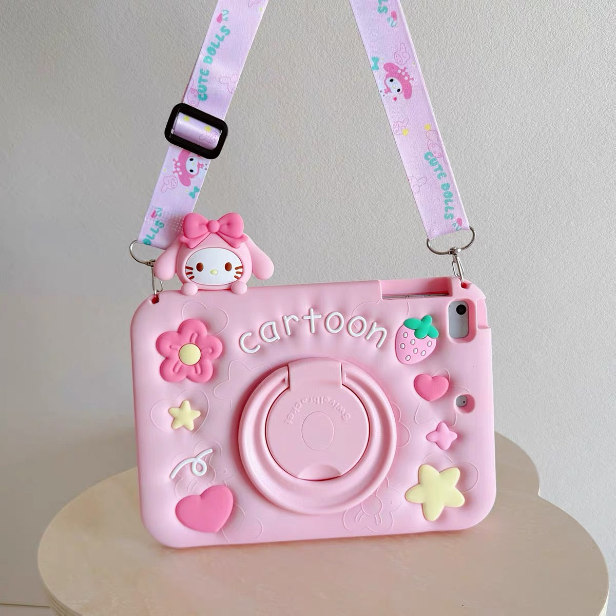 Cinnamoroll & Hello Kitty 360-Degree Rotating iPad Case with Pencil Slot