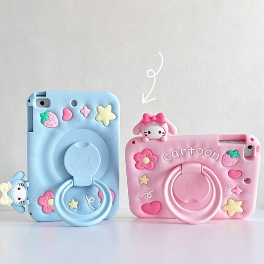 Cinnamoroll & Hello Kitty 360-Degree Rotating iPad Case with Pencil Slot