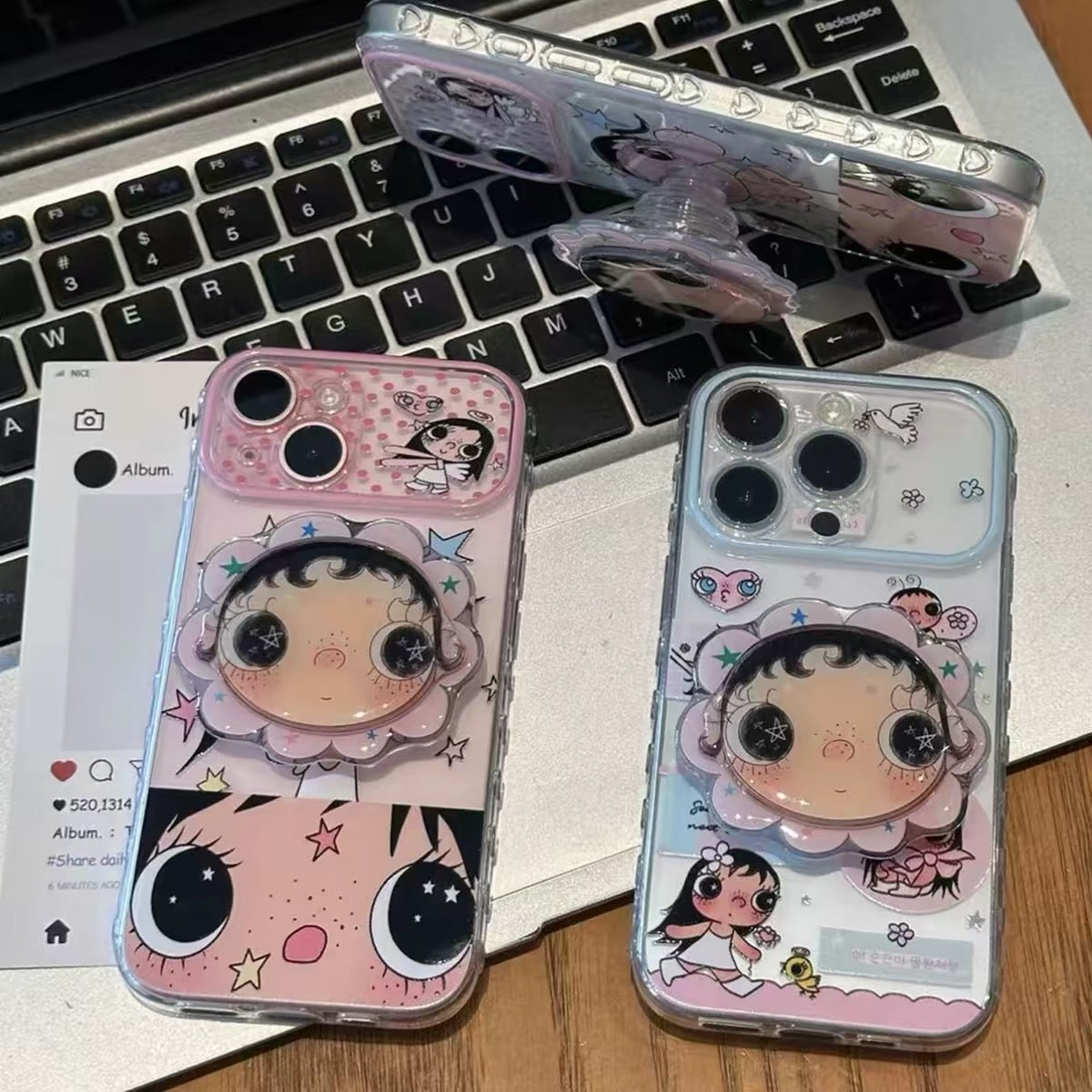 Butterfly and Bee Phone Case with Kickstand