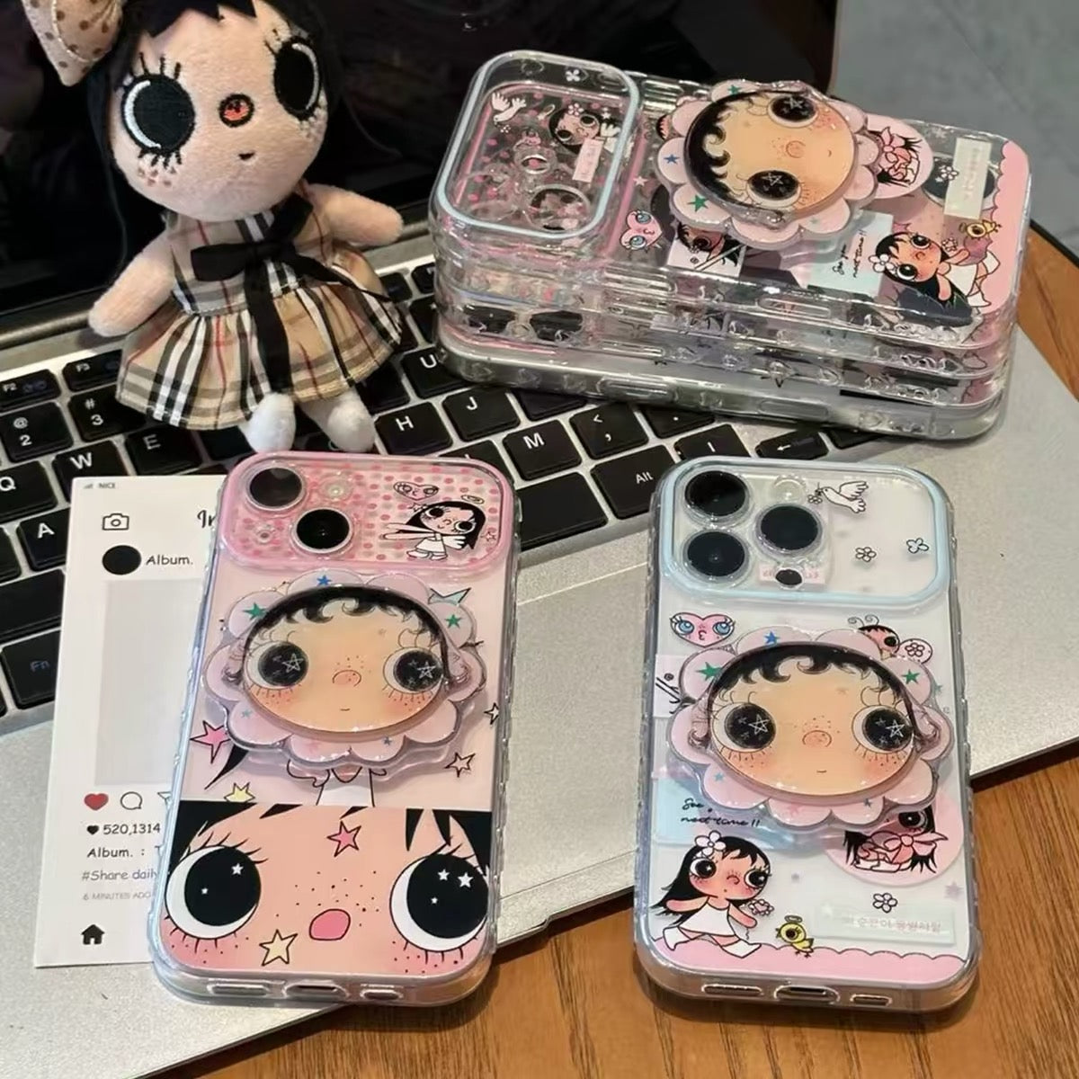 Butterfly and Bee Phone Case with Kickstand