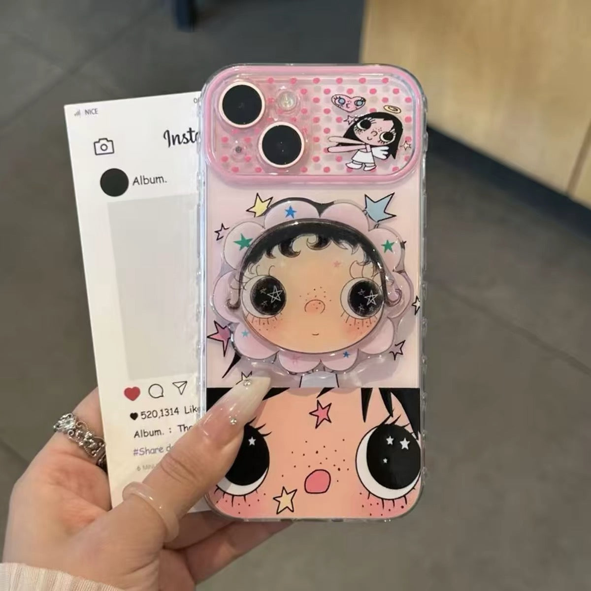 Butterfly and Bee Phone Case with Kickstand