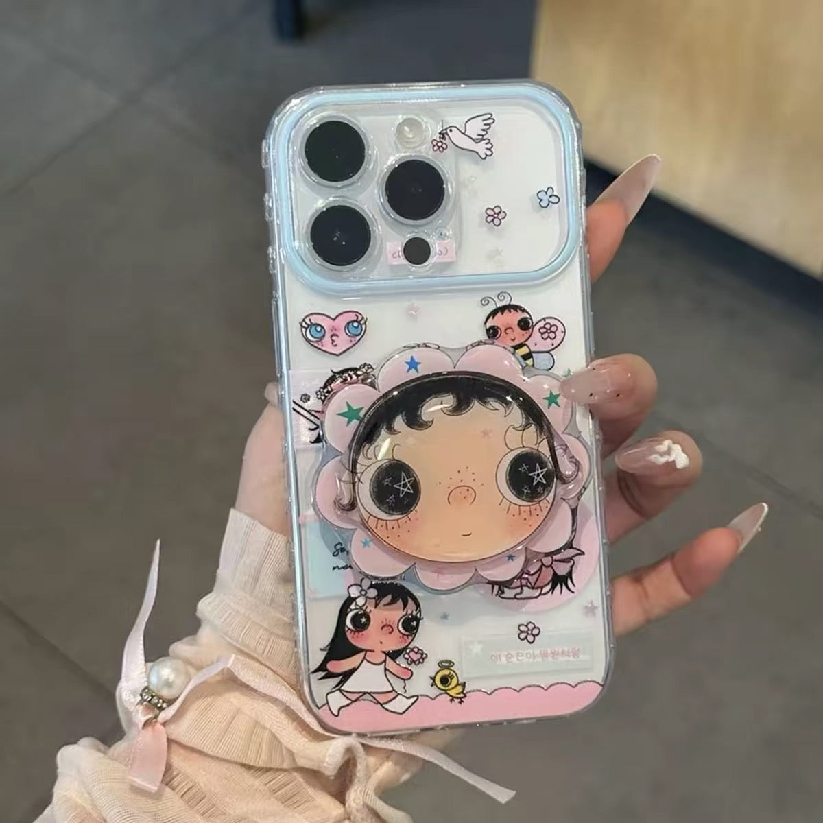 Butterfly and Bee Phone Case with Kickstand