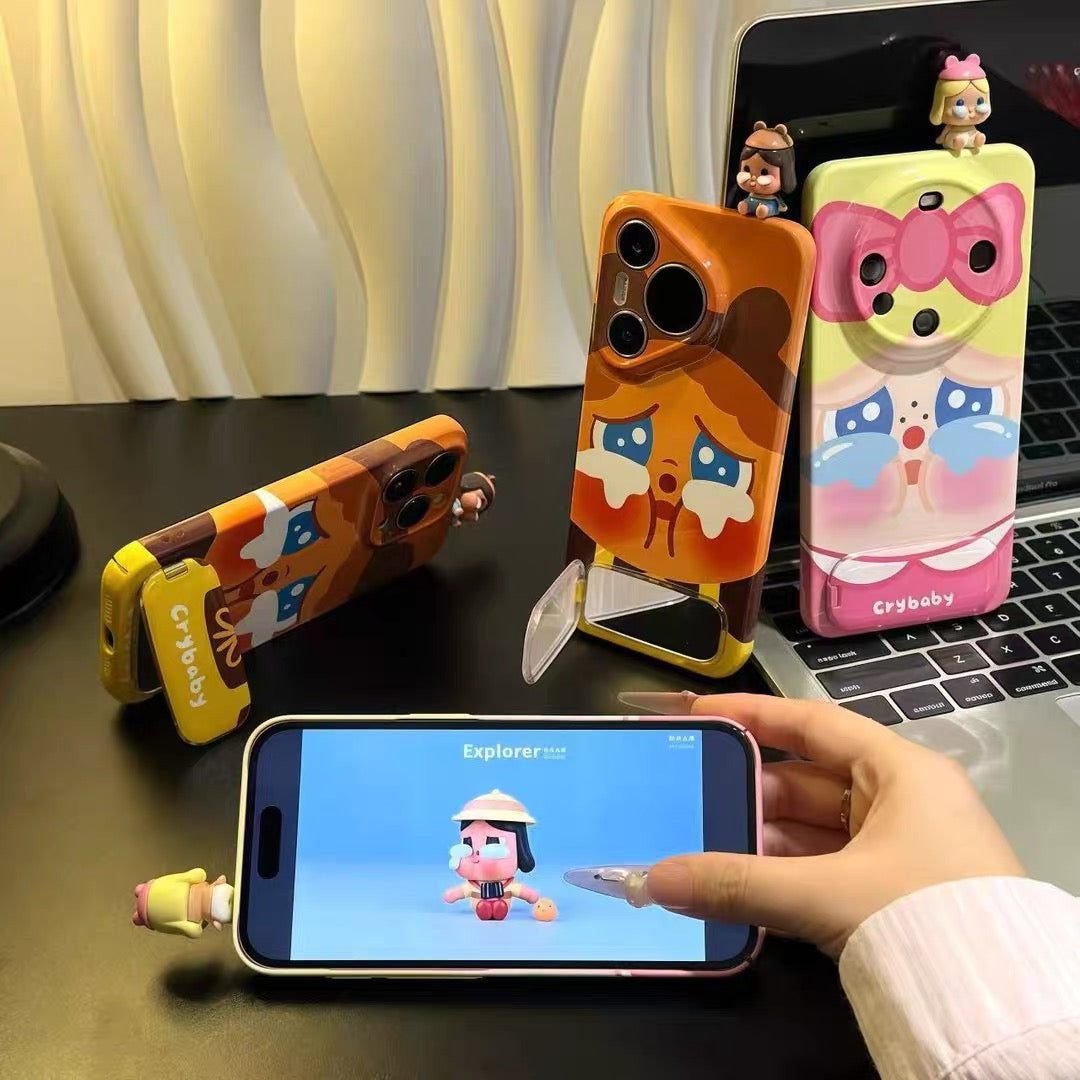 Android "Crying Doll" Phone Case with Mirror and Stand