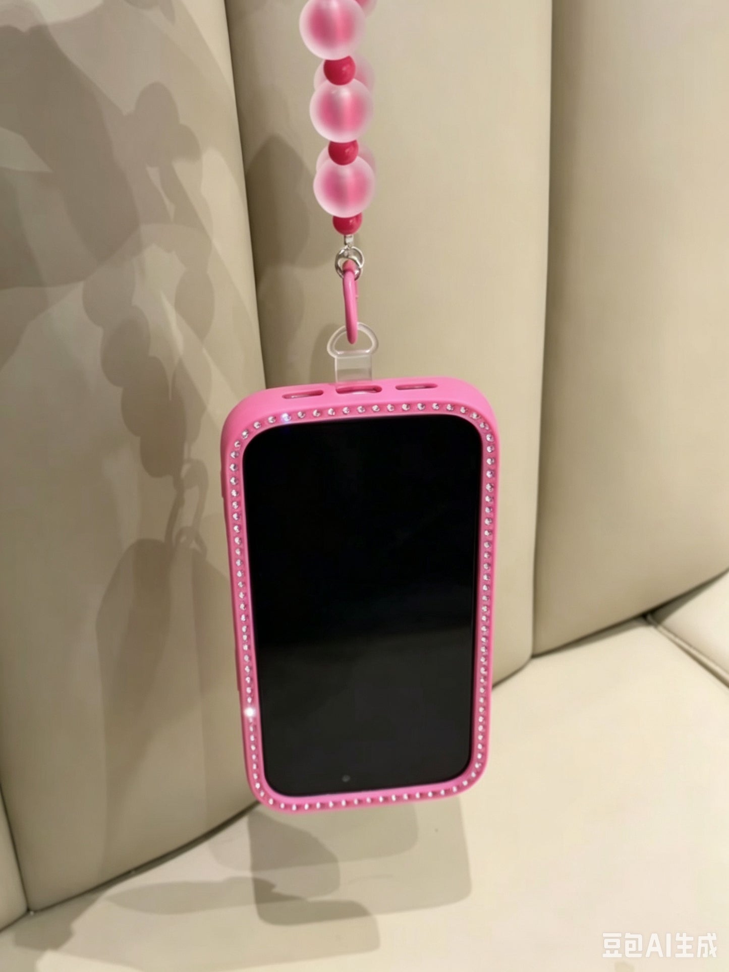 Cute rhinestone-studded Hello Kitty phone case (Instagram style)