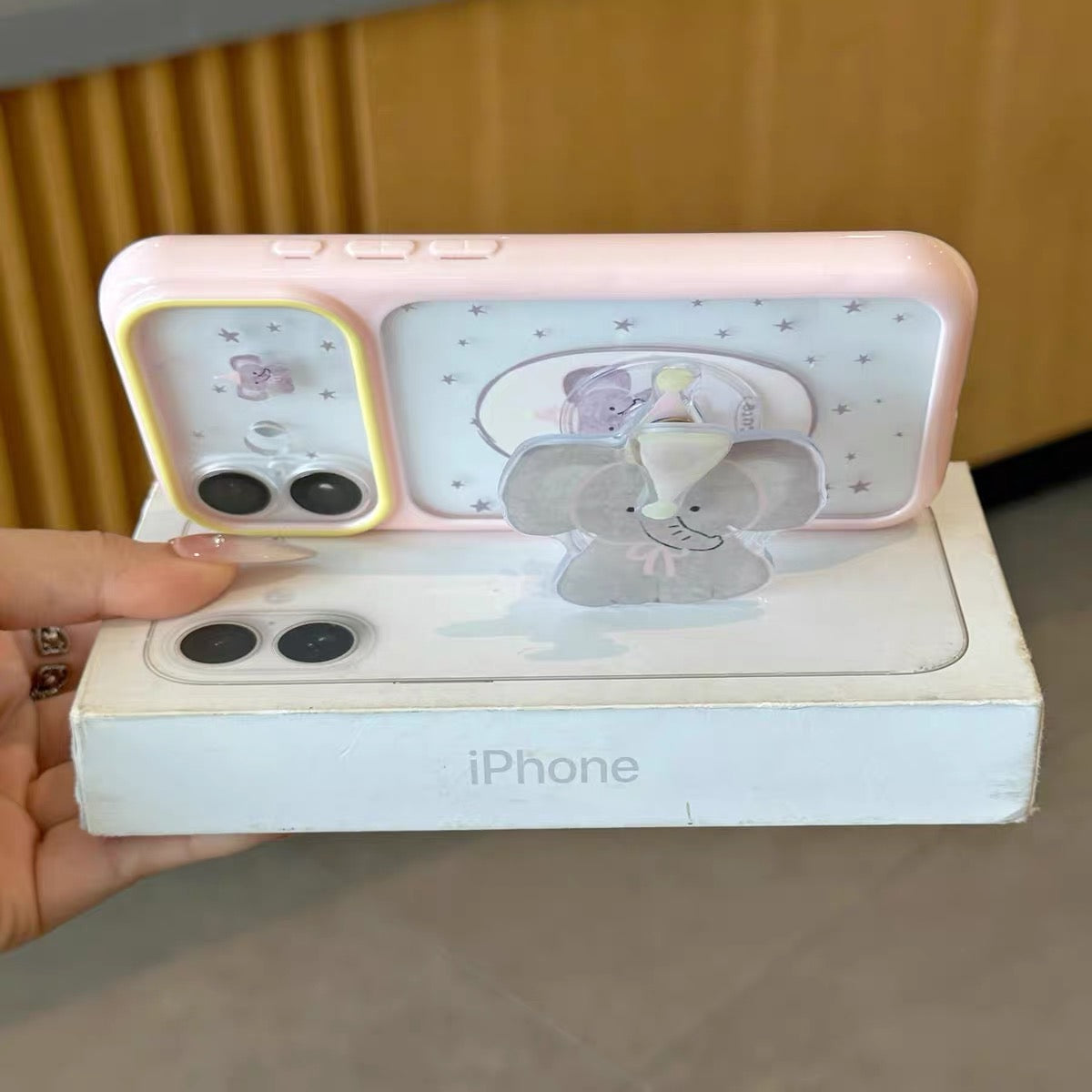 Cute Elephant Stand Phone Case